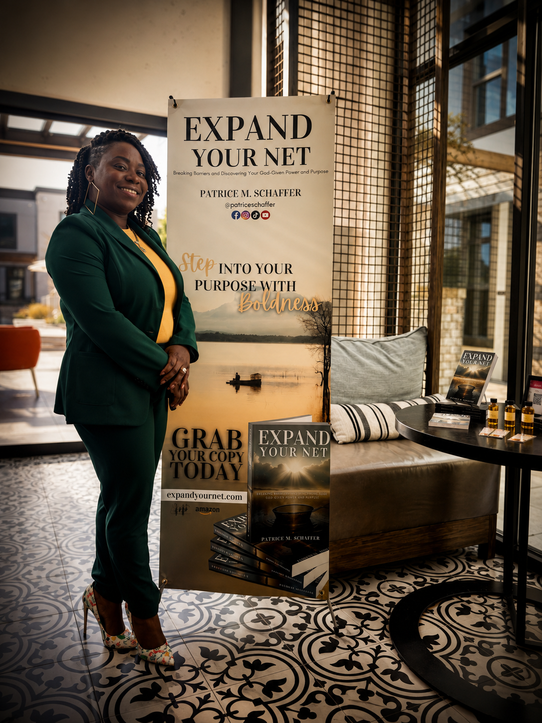 Pastor Patrice Schaffer with Expand Your Net